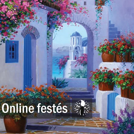 Santorini nyáron - FESTÉKSZETT